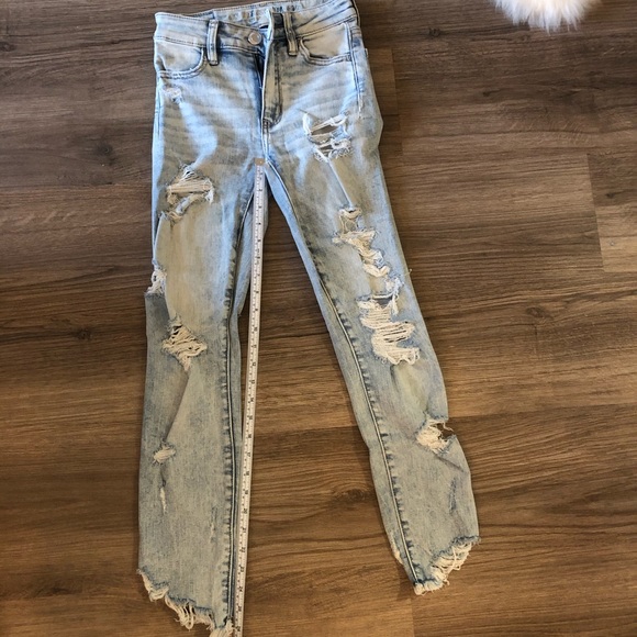 Light wash destroyed jeans American eagle - Picture 4 of 7